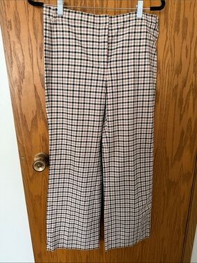 Max Mara Cotton Plaid Pants